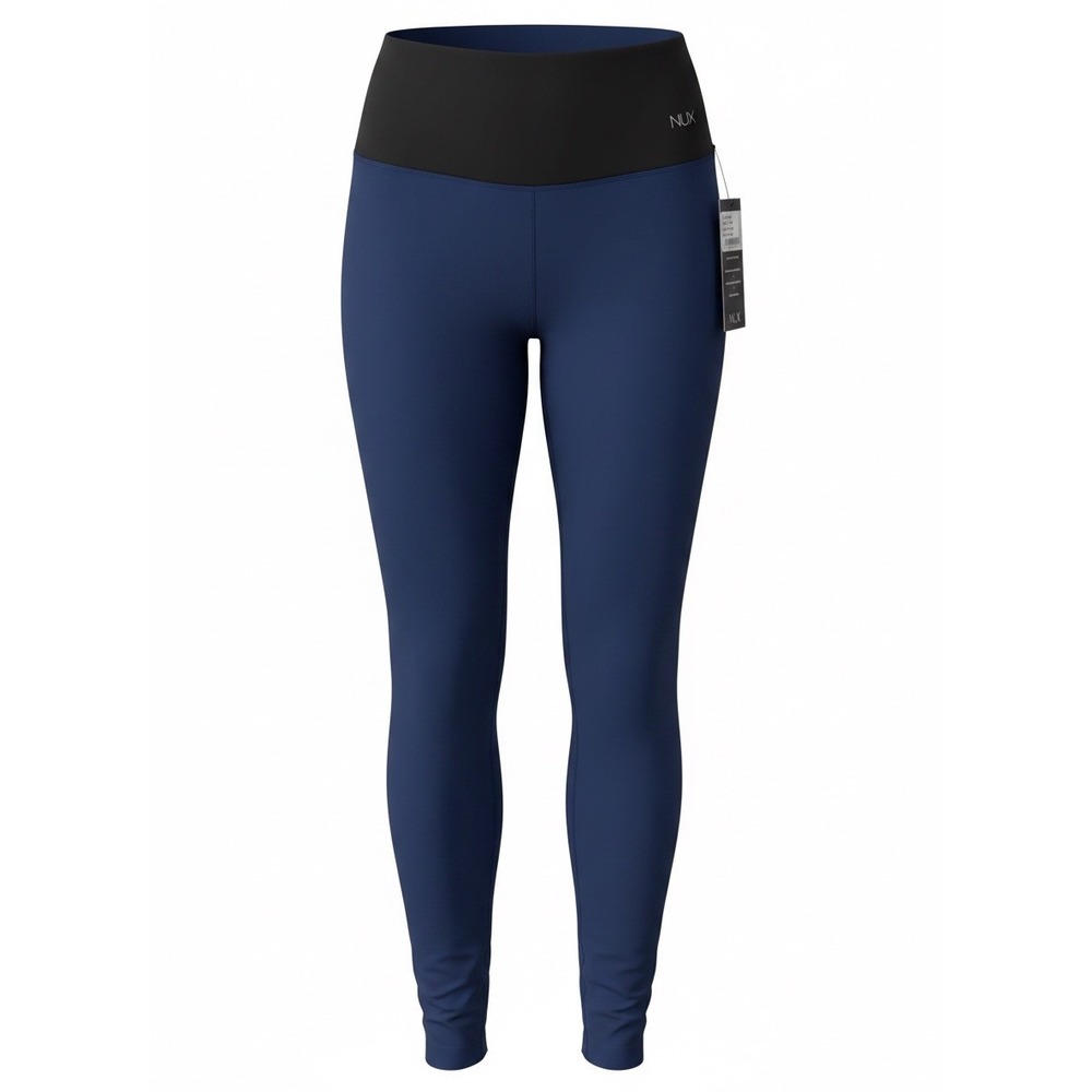 NUX CJ Legging Navy Black High Waist Compression Yoga Pants P4442 Mens Large NWT